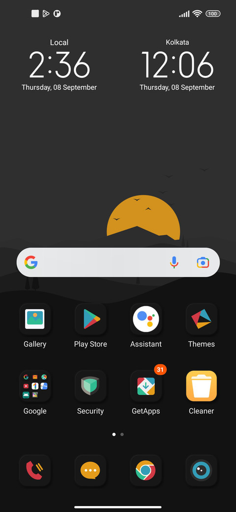 Elegant black screenshot
