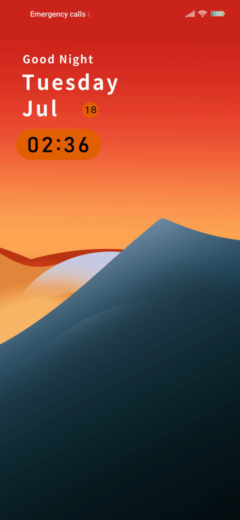 Sunrise mountains screenshot