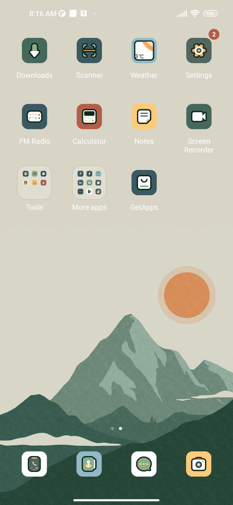 Retro Sunrise screenshot