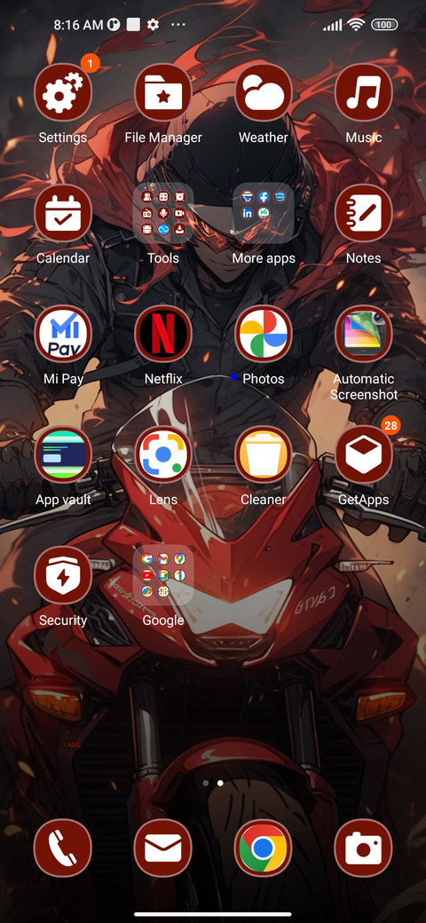Flaming Motorcycle screenshot