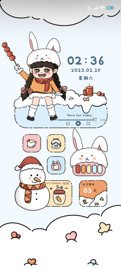 雪人与可爱女孩 screenshot