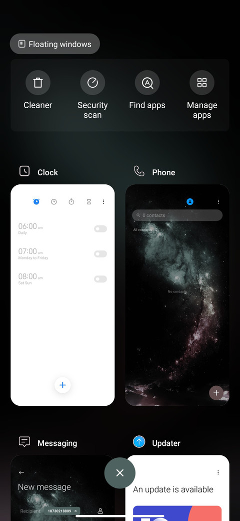 Simple starry sky screenshot