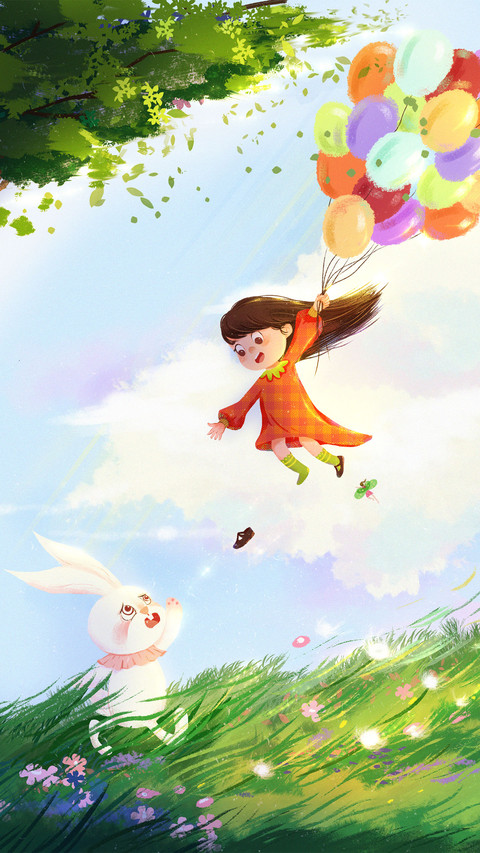 The little girl saves the rabbit screenshot