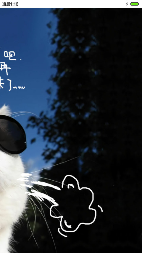 江天真的猫 手绘+音乐界面  screenshot