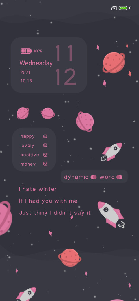 Planet widget screenshot