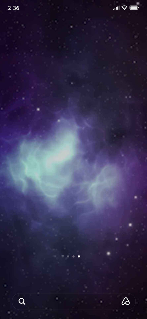 Starry sky screenshot