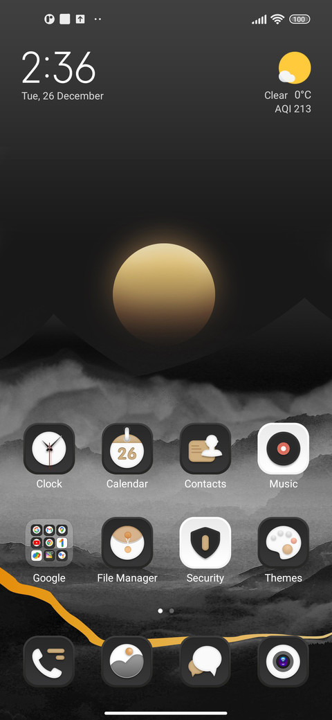 Setting sun screenshot