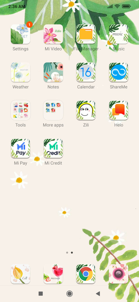 Summer flowers screenshot