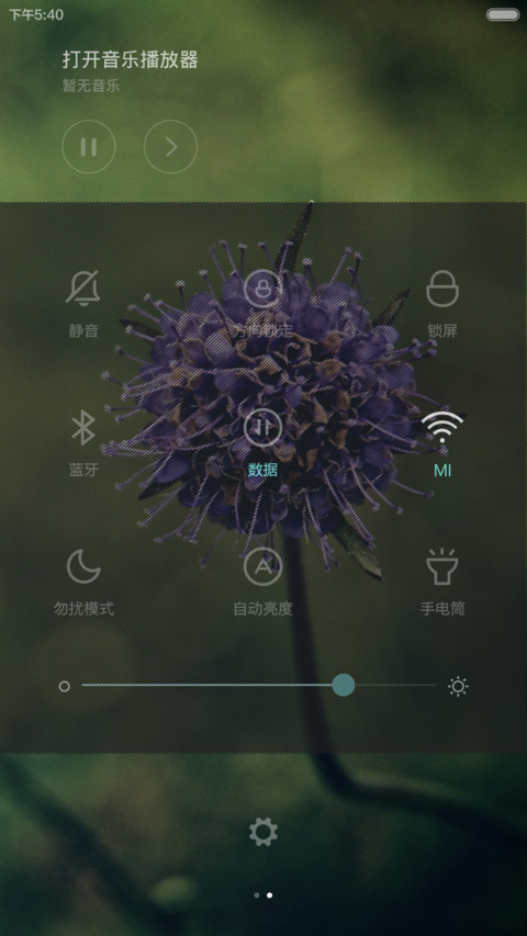 百花缭乱（动态六锁屏+音乐时钟+全图标覆盖） screenshot