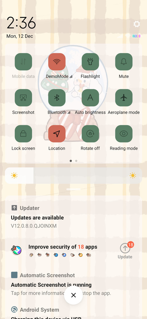 Christmas letter screenshot