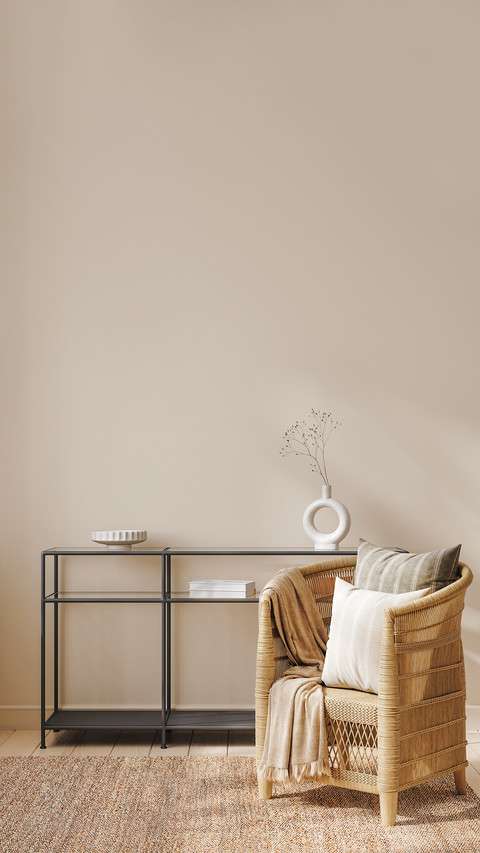 Light pastel beige room interior background screenshot