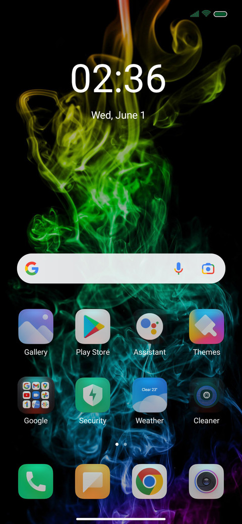 Colorful lamp screenshot