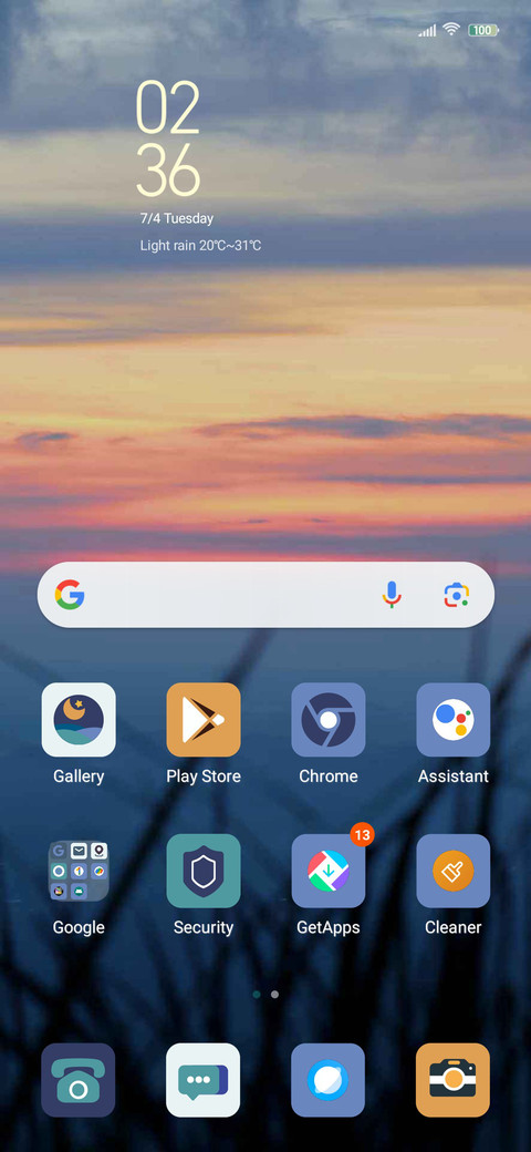 Peak sunset screenshot