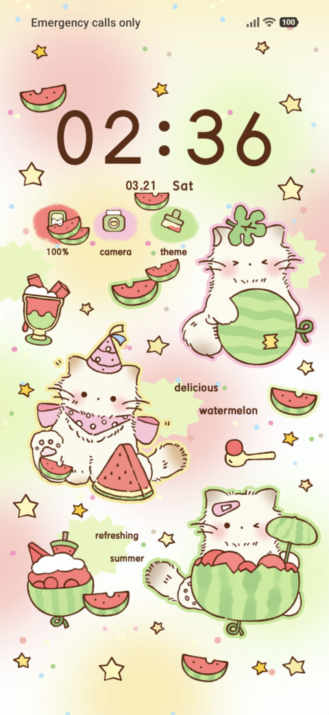 Melon Cat Sticker screenshot