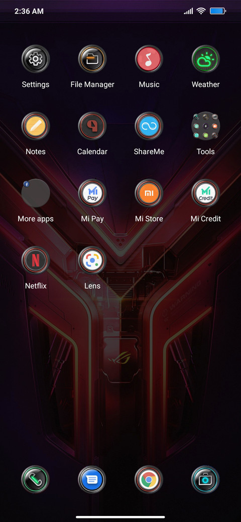 Rog Phone Game Ui screenshot
