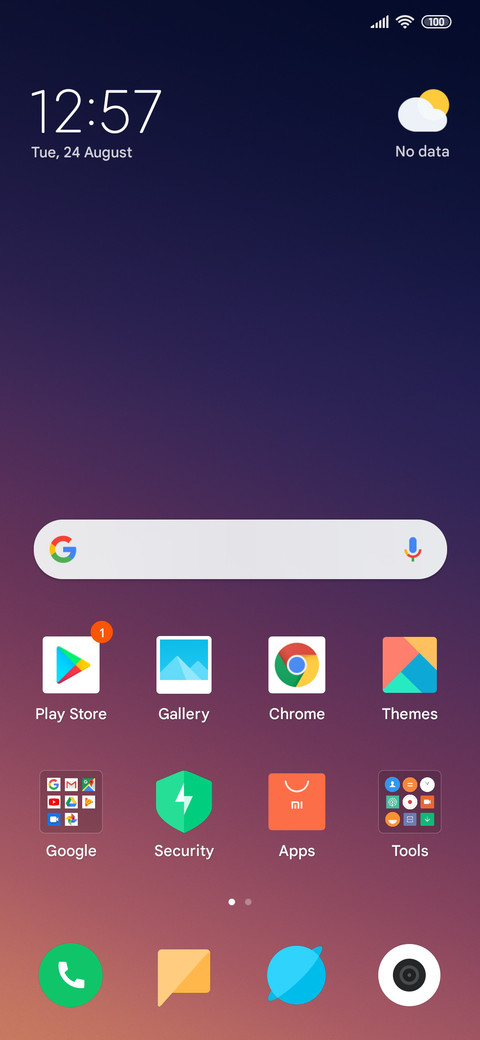 Google Text 500 screenshot