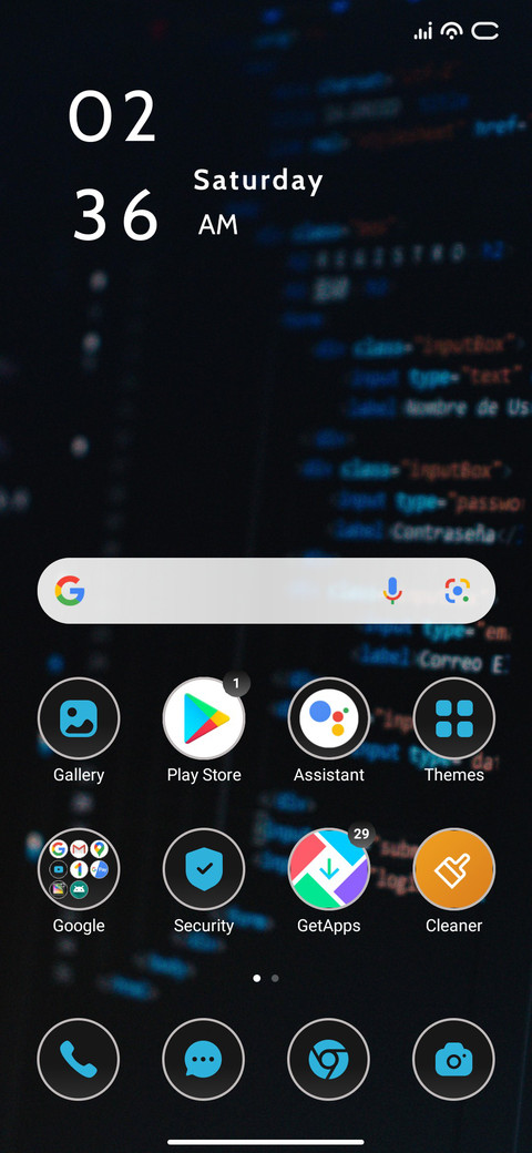 Coding screenshot