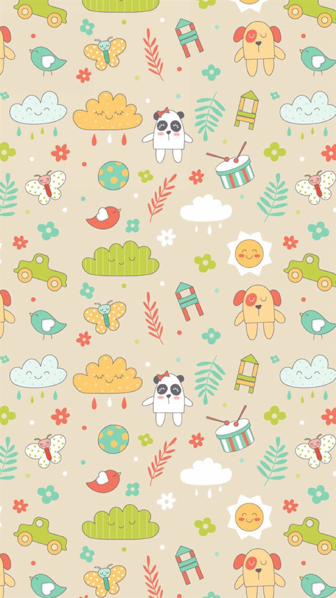 可爱卡通平铺 screenshot