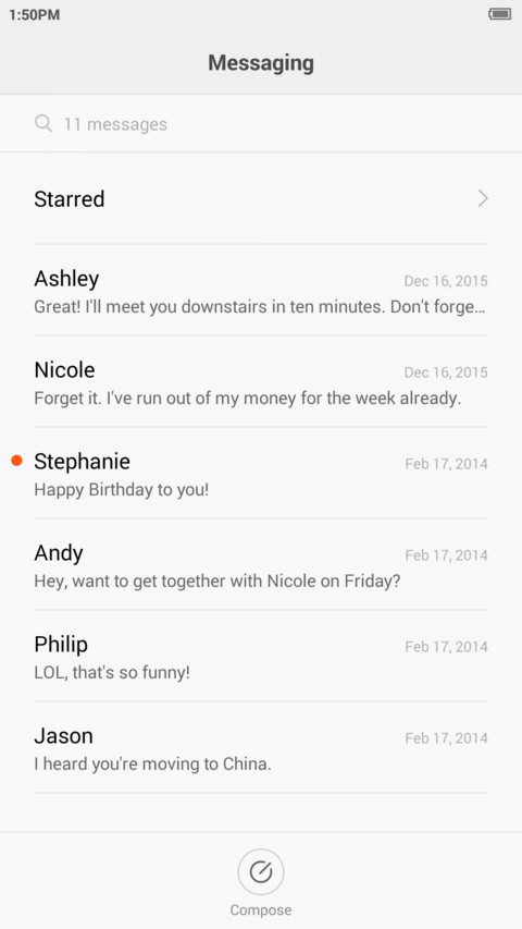 Note 5+ screenshot