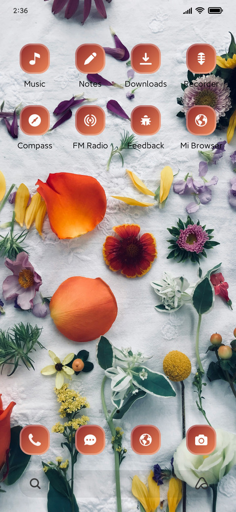 Floral screenshot