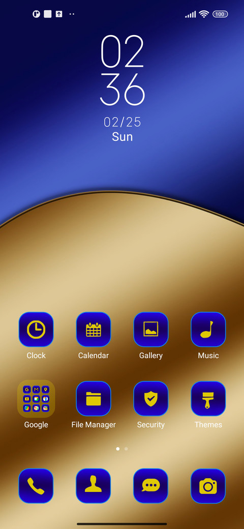 Luxury blue screenshot