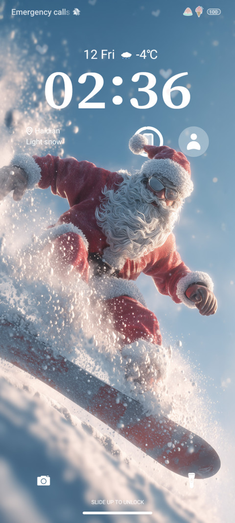 Skiing Santa screenshot