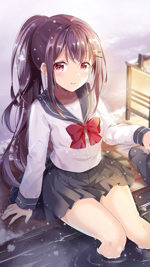 长椅上的女孩 screenshot