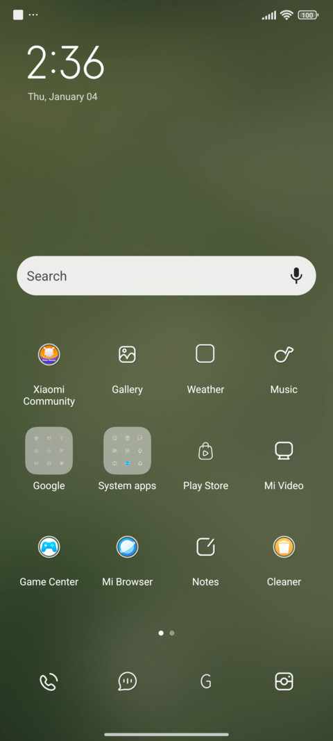 Seasonal calendar screenshot