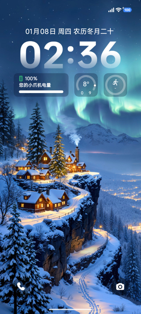 ins简约雪域极光 screenshot
