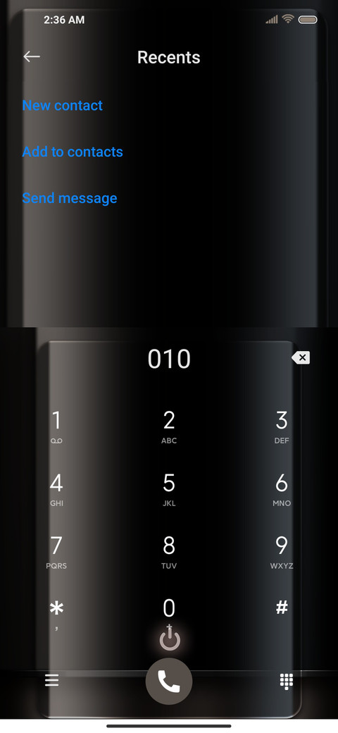 Minimalist mirror screenshot