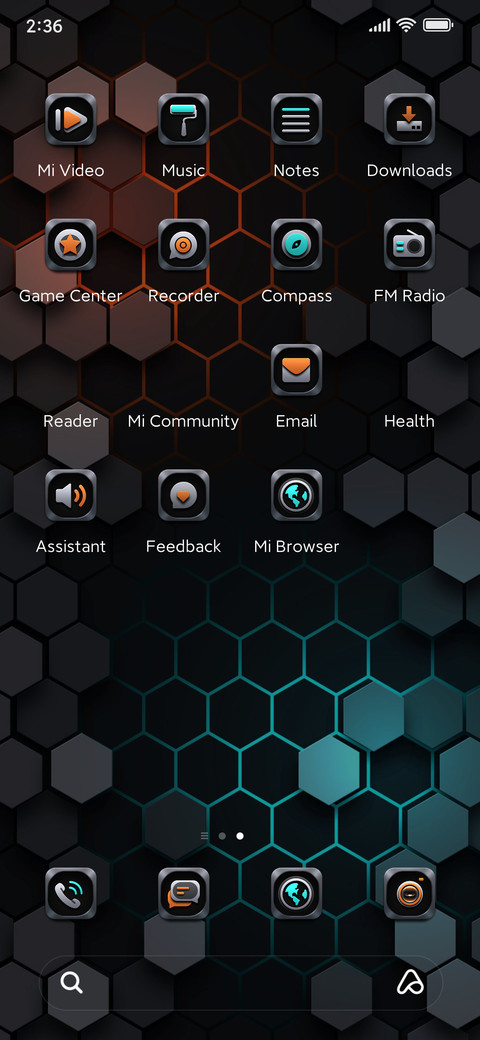 Honeycomb space screenshot