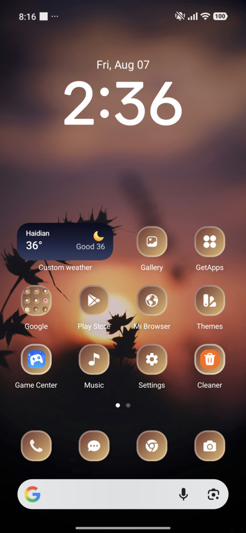 Sunset screenshot