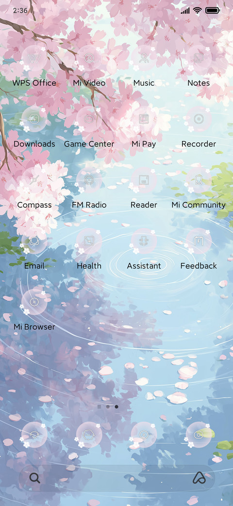 Pink petals screenshot