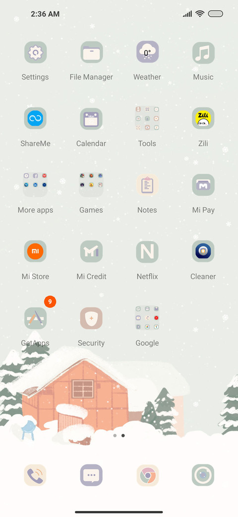 Winter snow screenshot