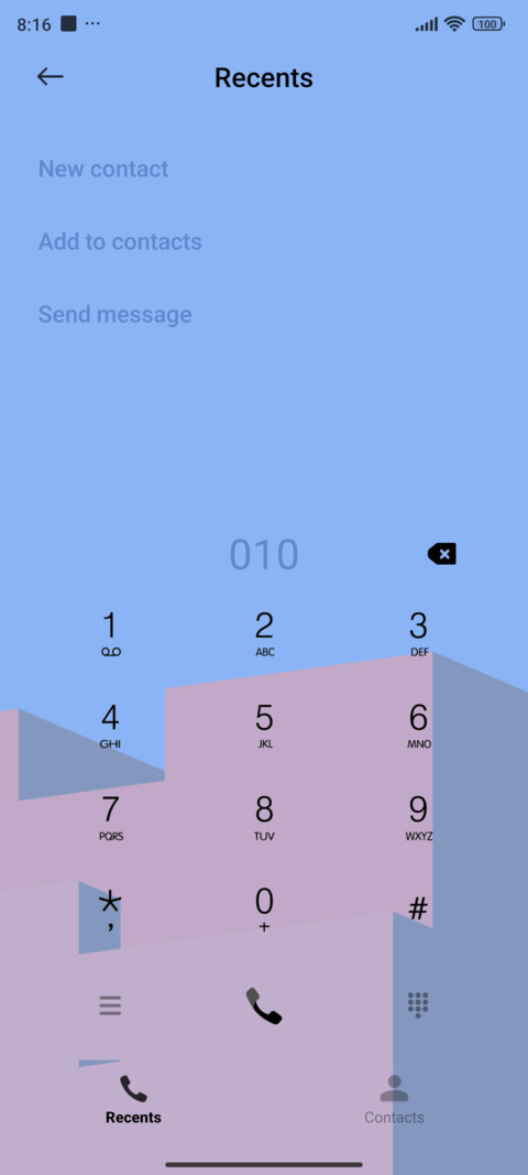 A clear summer sky screenshot