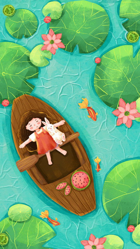 A girl boating on the lake screenshot