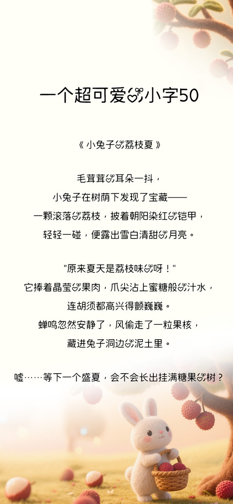 一个超可爱的小字50 screenshot