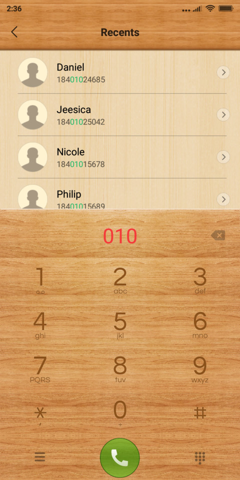 Wooden style screenshot