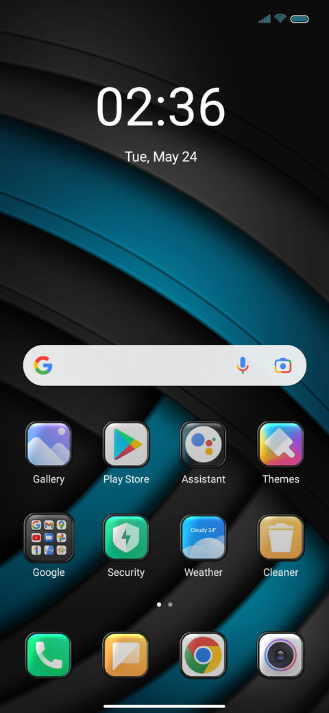 Simple blue black screenshot