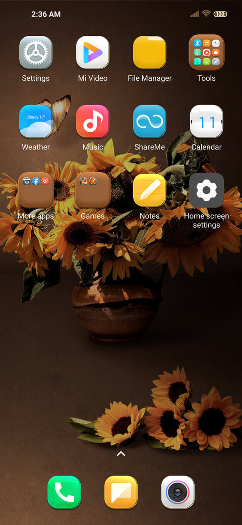 Golden sunflower screenshot