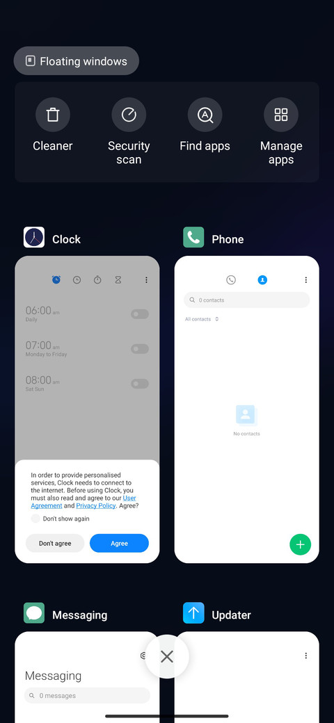 Dark through screenshot