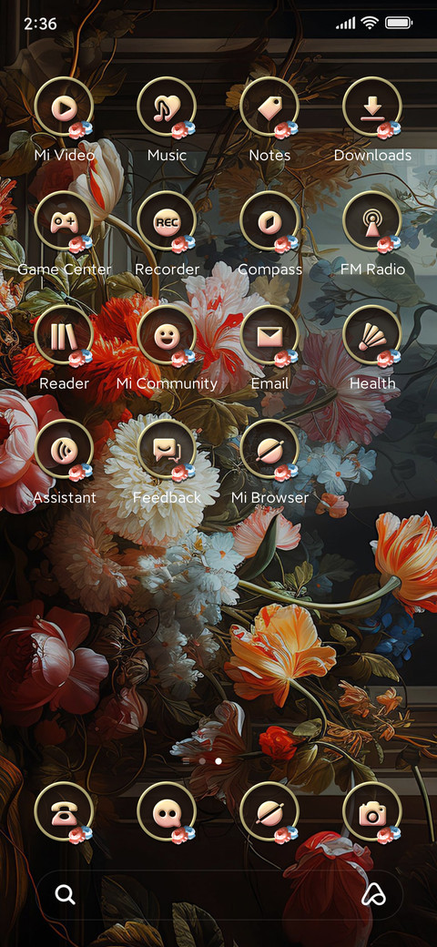 Retro flowers screenshot