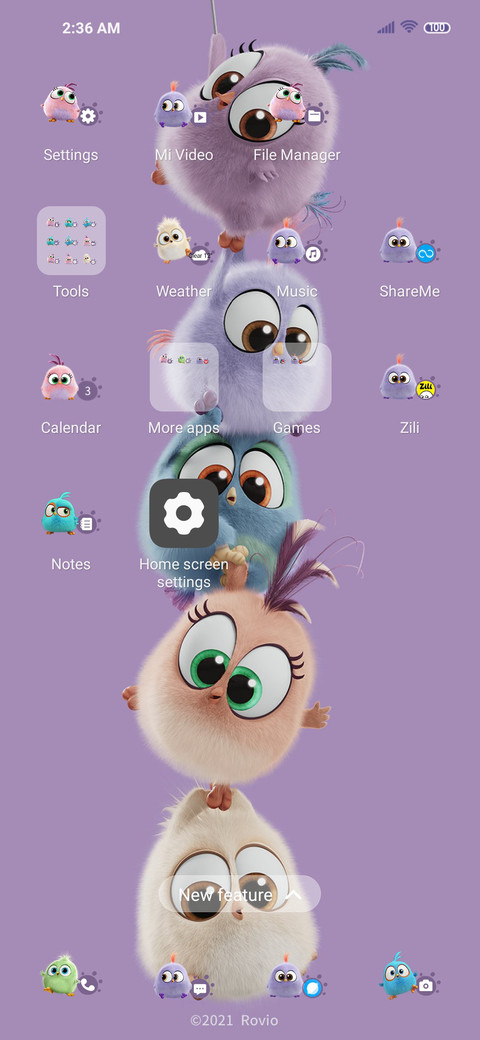 Angry bird dynamic screenshot