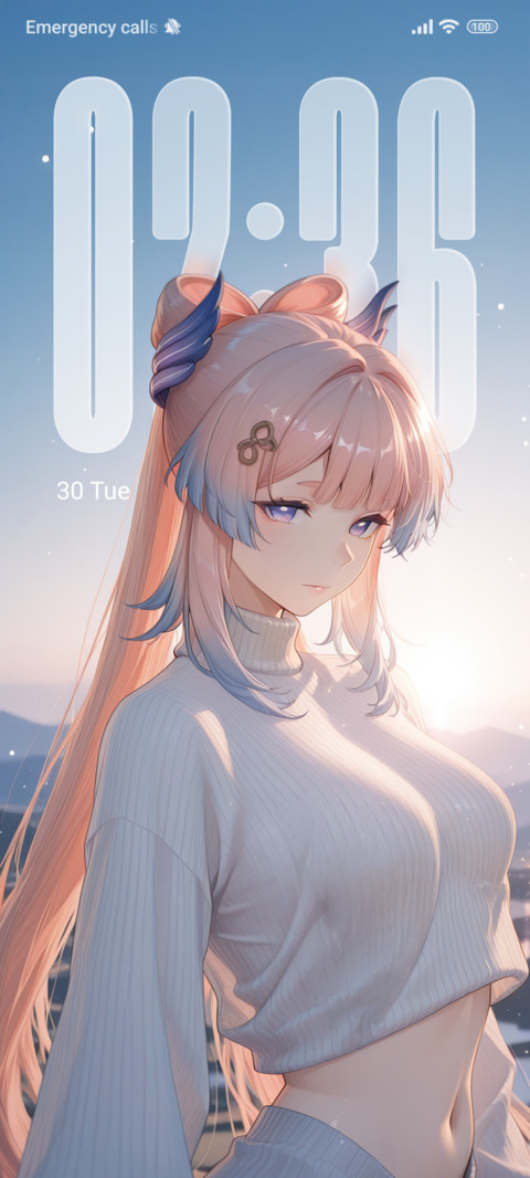 Pink-haired girl screenshot