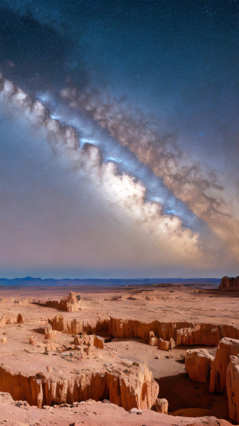 The starry sky in the desert screenshot