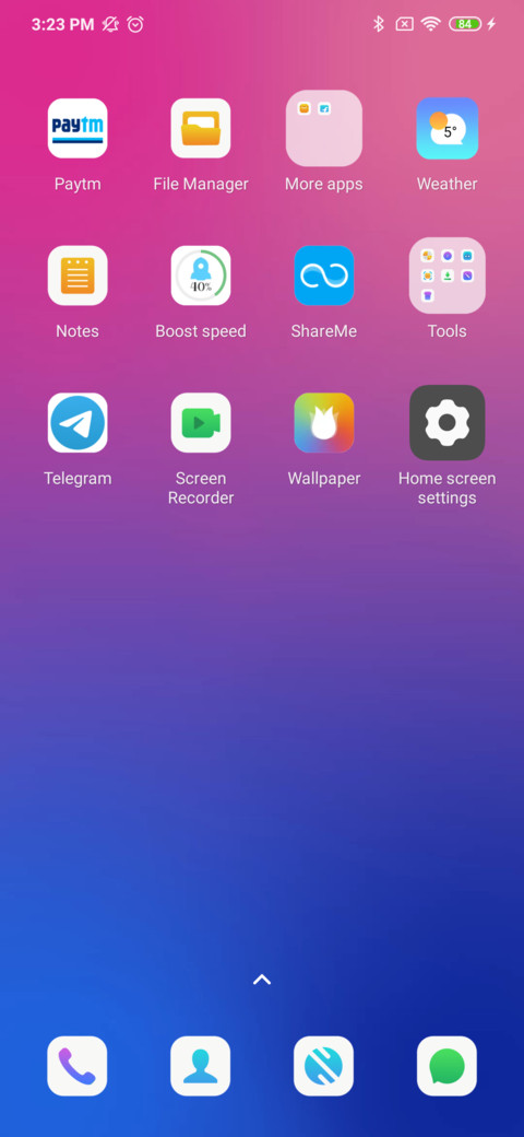 Gradient color screenshot