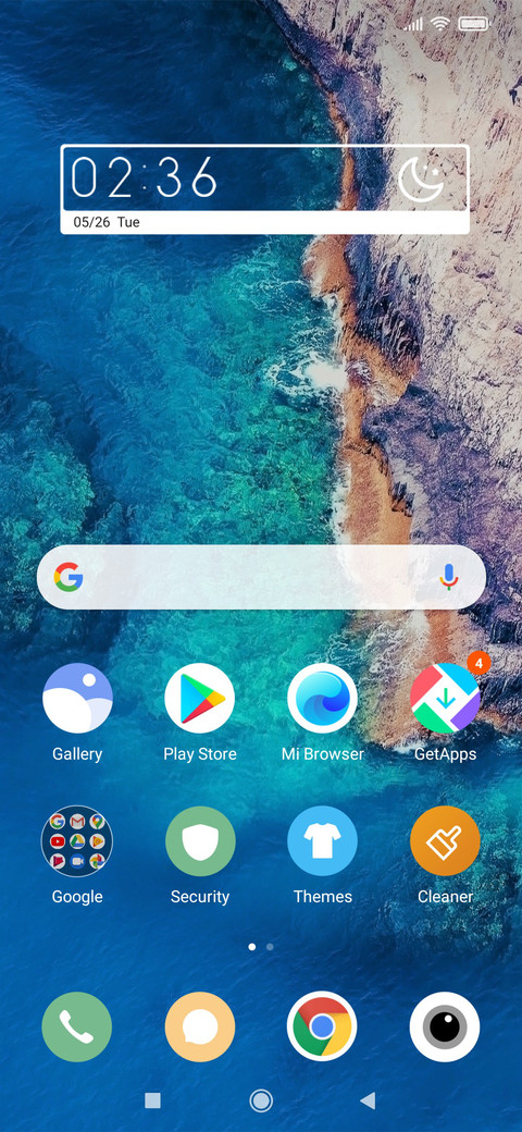 Water blue screenshot
