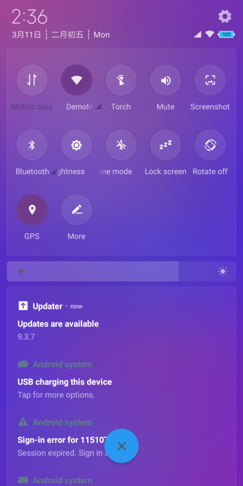 ColorOs UI screenshot