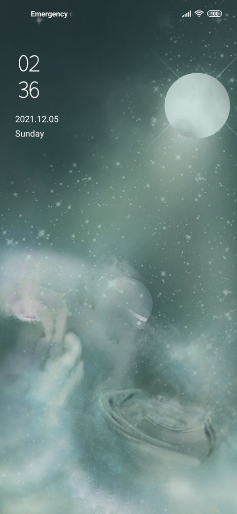 Starry sky green screenshot