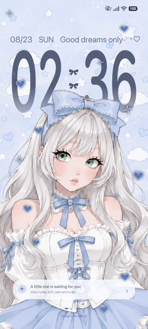Blue Anime Girl screenshot